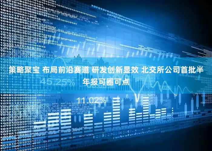 策略聚宝 布局前沿赛道 研发创新显效 北交所公司首批半年报可圈可点